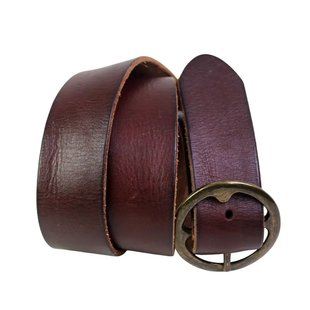 Treasure & Bond BROWN REAL LEATHER 1 3/8